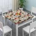 thumbnail image 3 of Classic Halloween Pattern Square Fitted Tablecloth with Elastic Edge,Square Table Cover,Washable Elastic Table Cover for Home Kitchen Party Decor 34"x34", 3 of 6