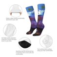 thumbnail image 3 of Xecao Colorful Frog Among Flowers Pattern Adult Stockings with Color-Block Design and 3D Print, Breathable Comfortable Hosiery for Daily Wear and Sports, 3 of 6