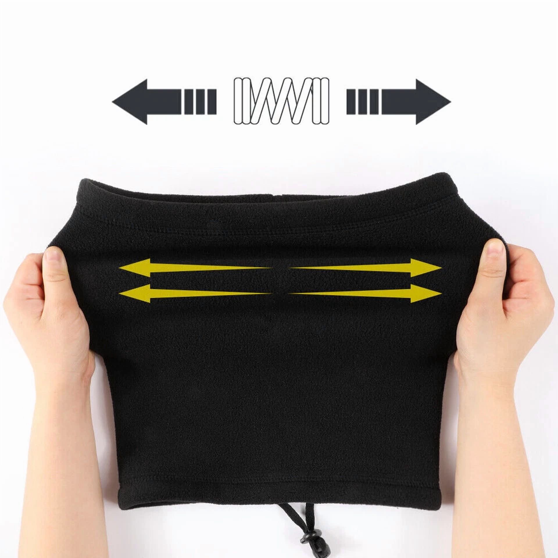 FLINT - 2Pack Neck Warmer Neck Gaiter Fleece Neck Scarf Winter Neck Cover Ski Tube Scarf