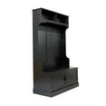 thumbnail image 2 of BizChair Double Door Coat Rack Storage Bench Wide Hall Tree, 2 of 14