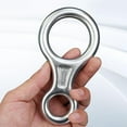 thumbnail image 4 of 35 KN Climbing Rescue Figure 8 Descender Large Bent-Ear Rigging Plate Heavy Duty & High Strength Rappel Device Equipment for Rappelling Belaying Tree Climbing Aerial Silks Rigging, 2.95x5.75", 4 of 7