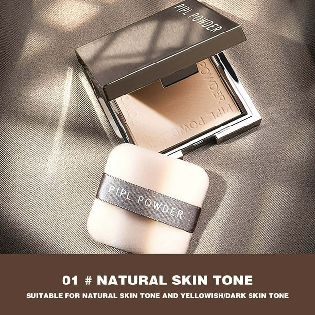 Fiudx Corrector En Polvo, Polvo Seco de Larga Duración, Corrector de Maquillaje con Control de Grasa, Polvo Fijador Hidratante, Esencial de Belleza Portátil, Tono de Piel Personalizado, Aspecto Fresc
