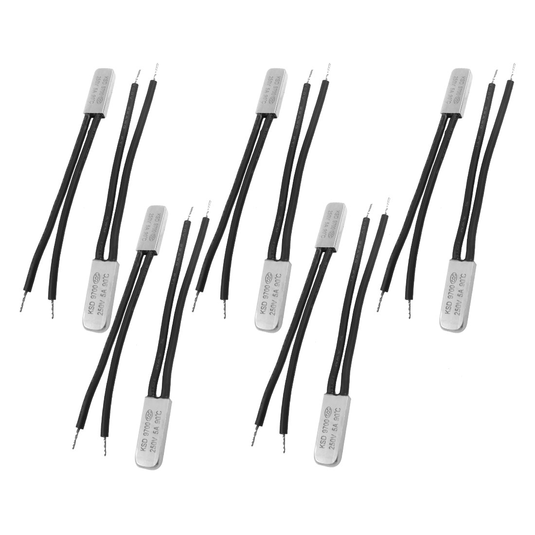 10 x KSD9700 90C N.C Bimetal Temperature Switch Thermal Protector 250V