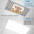 thumbnail image 4 of 2 Pack Farm Animal Cow Fluorescent Light Covers for Ceiling Lights Black Plaid Sunflower Floral Country Style Magnetic Ceiling Light Covers Overhead Light Filters for Office Classroom Home, 4 of 9
