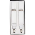 thumbnail image 4 of Hold'Em 100% Silk Suspenders For Men X - Back Fancy Solid Clip End Dress Suspender Made in USA – Many Colors and Designs Perfect for Tuxedo -White Twill, 4 of 4