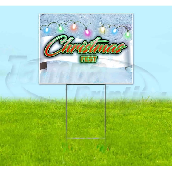 Christmas Caroling (18" x 24") Yard Sign, Includes Metal Step Stake