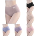 thumbnail image 1 of Calzones De Mujer Sin Costuras Ropa Interior De Algodón Para Mujer, Bragas De Encaje Con Cintura Alta, Suaves y Elásticas, 6 Unidades, 1 of 4