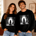 thumbnail image 6 of Haunted Forest Black Cat Sweatshirt, Spooky Halloween Night Sweater, 6 of 6