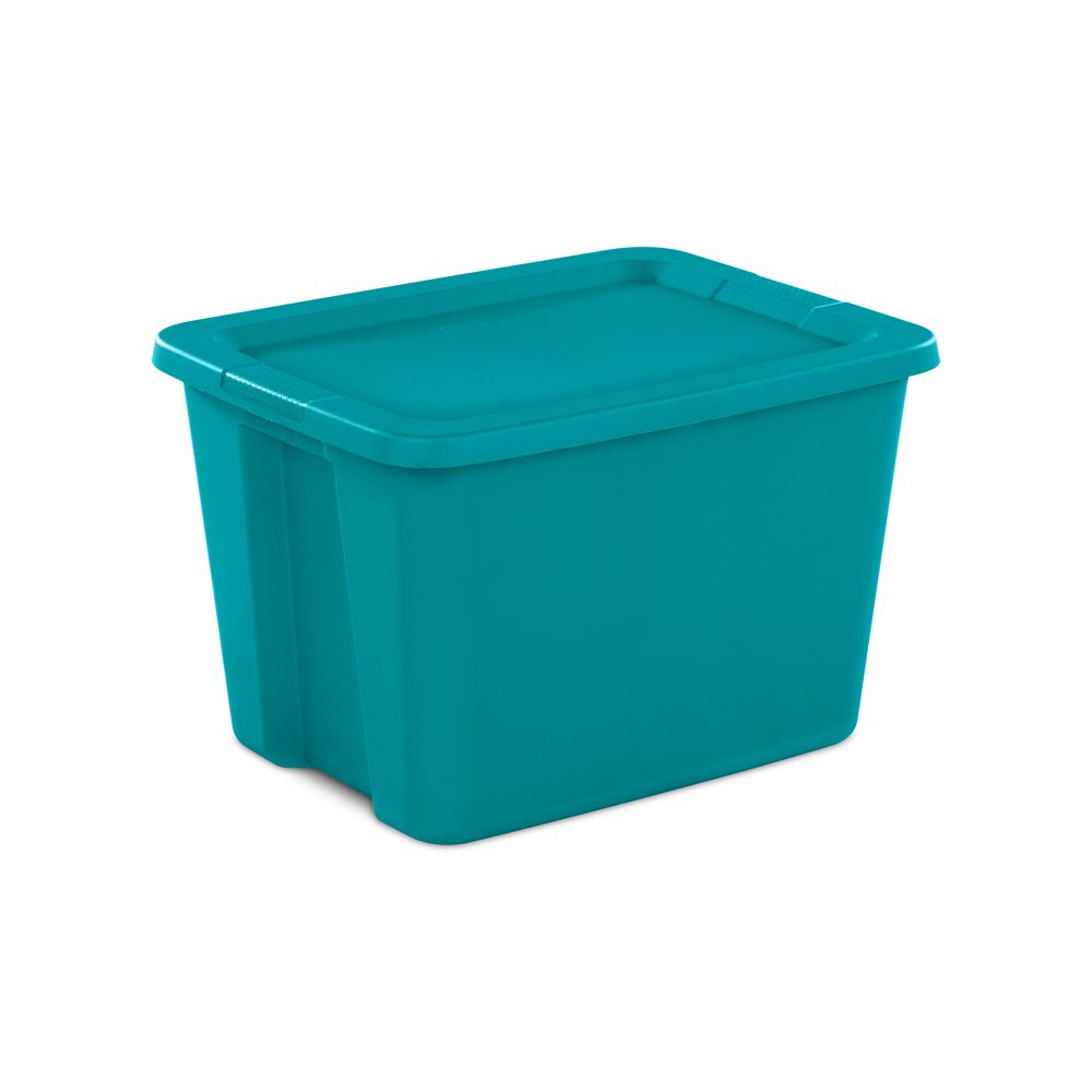 Sterilite 18 Gal. Tote Box Teal Sachet