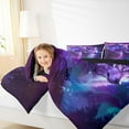 thumbnail image 4 of jejeloiu Safari Wolves Full Size Comforter Sets,Jungle Wildlife Bedding Comforter Set,Purple Starry Sky Bedding Sets For Kids Teens,Super Cozy Room Decor Reversible,3 Pieces, 4 of 8