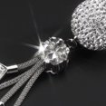 thumbnail image 3 of Ladies Car Rearview Mirror Pendant Crystal Ball Accessories (white) 1 Pieces, 3 of 5