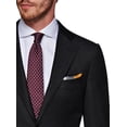 thumbnail image 2 of Mens Side Vent 2-piece Black Cotton Modern Fit Suit Luciano, 2 of 7