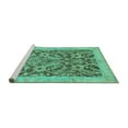 thumbnail image 2 of Ahgly Company Machine Washable Indoor Rectangle Abstract Turquoise Blue Modern Area Rugs, 5' x 8', 2 of 4