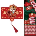 thumbnail image 4 of 6 piezas año Bolsillo rojo Bolsa roja creativa Festival de primavera Matrimonio año chino sobre para dinero 2022 sobre rojo Hongbao Paquet D Yotijar Sobres rojos de año nuevo, 4 of 10