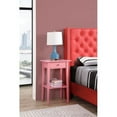 thumbnail image 2 of Xukmct Wood Nightstand for Home, Bedroom, Office, 1 Drawer Beside Table with Open Shelf, Pink, 2 of 4