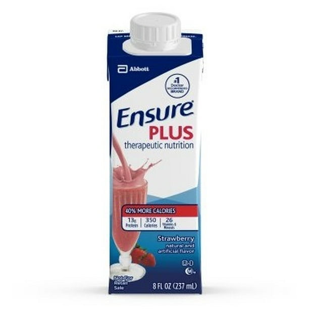 Ensure Plus Strawberry Therapeutic Nutrition, 8 Ounce Recloseable