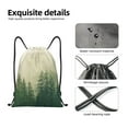 thumbnail image 4 of Balery Fog Forest Pattern Drawstring Backpack Bag Sport Gym Sackpack Cinch Bags Pattern Drawstring Backpack Bag Sport Gym Sackpack Cinch Bags -Medium, 4 of 6
