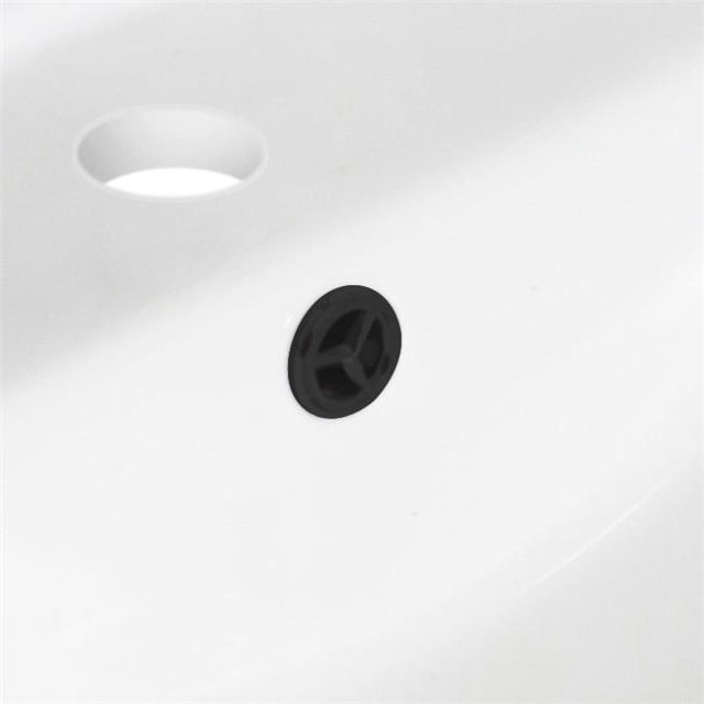 American Imaginations AI-20811 24.25 in. Rectangle Roxy Series 3H8 in. Ceramic Vanity Top Set, White