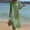 Army Green, variant on Women's Round Neck Midi Dress with 3/4 Sleeves and Side Pockets, Relaxed Fit Textured Circle Pattern Casual Loose Shift Dress for Spring and Summer