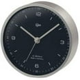 thumbnail image 2 of Barigo Pentable Series Quartz Clock - Wall Plated Nickel Housing - 4" Black Dial 601.5M, 2 of 2