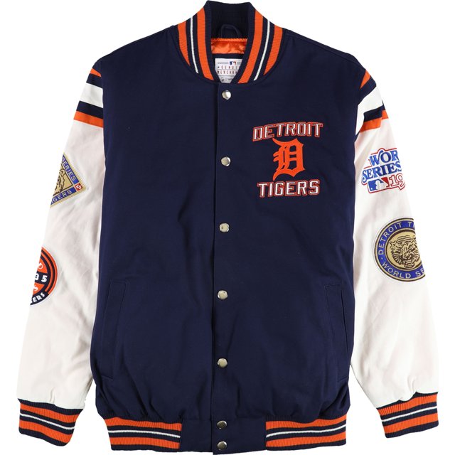 G-III Sports Mens Detroit Tigers Varsity Jacket, dti, L