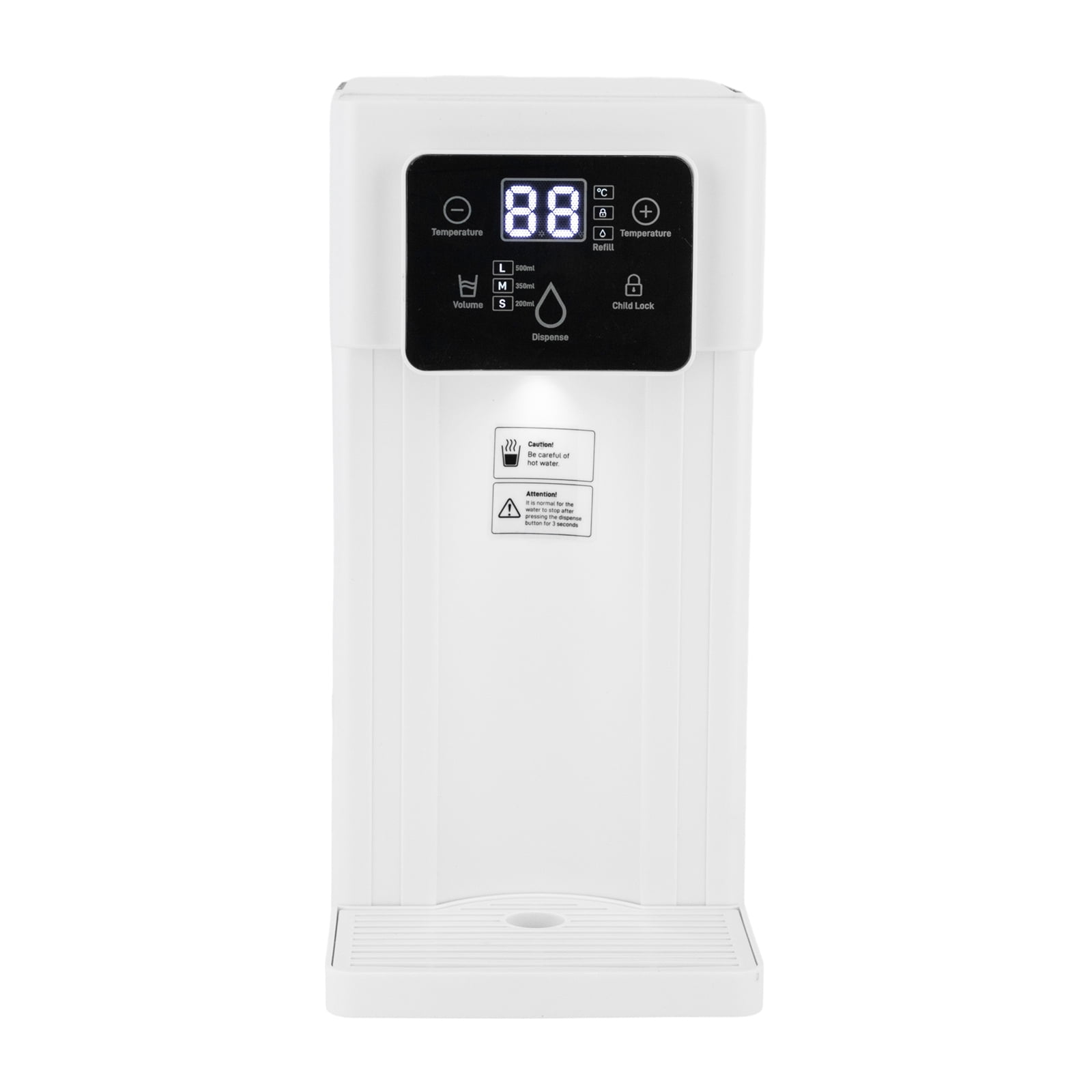 Portable Water Cooler, 1500W Fast Heating, Adjustable Temperature and Output, NTC Protection, Quiet Operation, Compact Design, Safe and Convenient for Home or Office