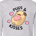 thumbnail image 4 of Inktastic Valentines Day Pugs & Kisses with Hearts Long Sleeve Youth T-Shirt, 4 of 5