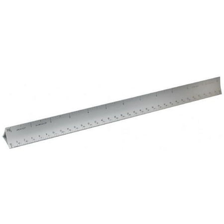 Alumicolor 30cm Silver Hollow Aluminum Triangular Metric Scale