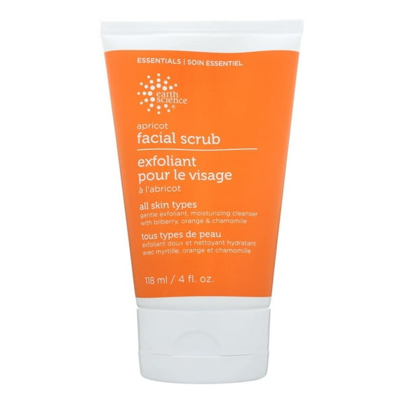 Earth Science Apricot Gentle Facial Scrub Creme 4 oz Cream