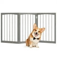 thumbnail image 2 of 63" x 30" Gray Wooden Pet Fence, 2 of 9