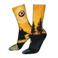 thumbnail image 5 of KLL Sunset River Pine Trees Print Womens Crew Socks Athletic Middle Tube Long Socks Novelty Socks Gifts For Men, 5 of 7