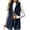 Navy, variant on Hueook Vest for Women Fleece Sleeveless Zip Up Casual Plush Vest Coat with Pockets Gray L