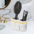 thumbnail image 6 of Toothbrush Stand Toothpaste Holder Makeup Brush Organizer Double Compartment Resin for Home or Hotel Bathroom Countertop, 6 of 9