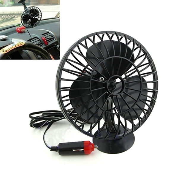 4-Inch Car Fan Single Head Strong Wind Energy Saving Dashboard USB Air Cooling Fan for Car-Black