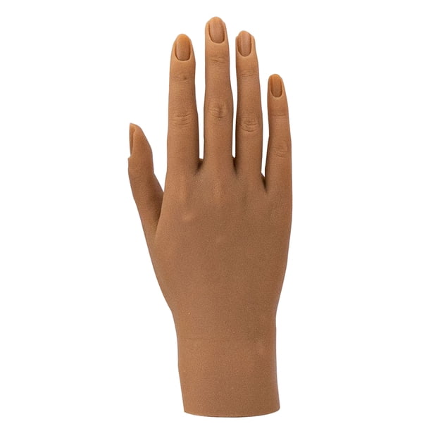 Mano de práctica pa uñas acrílicas Maniquí femenino de silicona Mano de tamaño natural, móvil pa la práctica del uñas, profundi D derecha Sunnimix manos de práctica de uñas