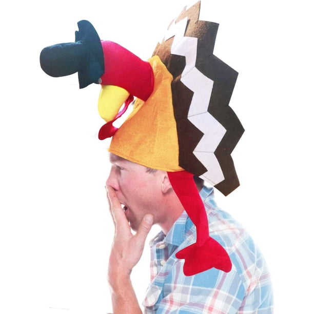 2 Piezas Sombrero De Pavo Con Gafas De Fiesta – Disfraz Gracioso De Carnaval, Ajustable, Para Adultos Y Niños, Poliéster Suave