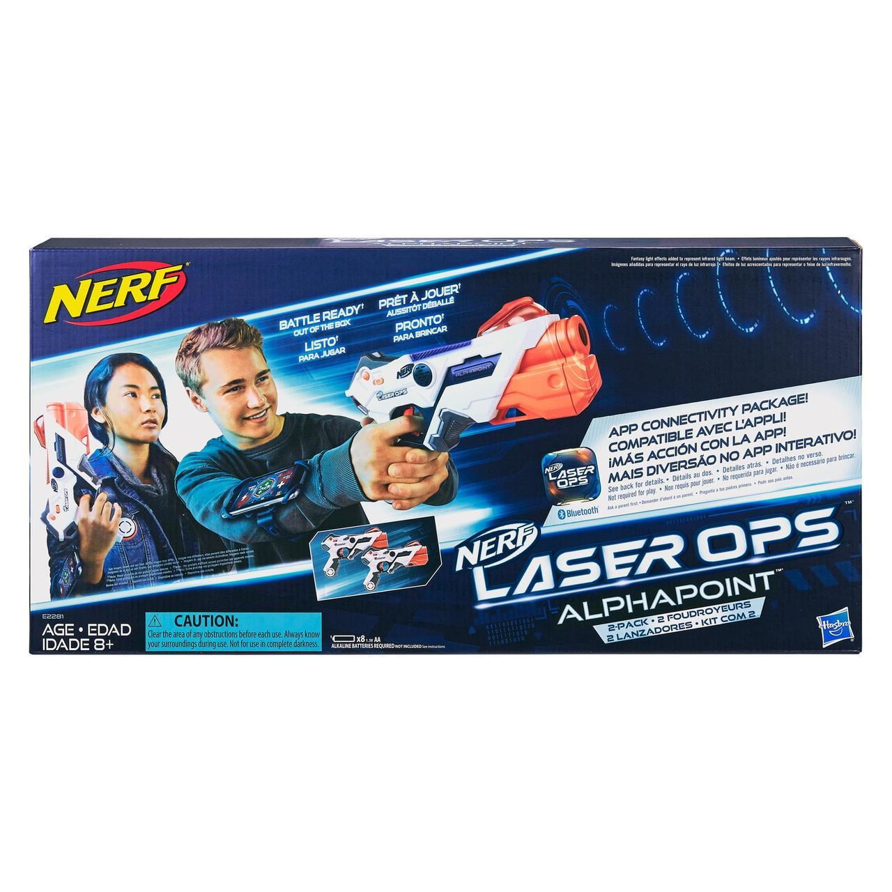 Nerf alphapoint láser OPS Pro Juguete Blasters incluye 2 Lazer armas & 2 Brazaletes 