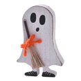 thumbnail image 2 of SeekLGT Halloween Ghost Decor Wooden Table Sign with Broomstick Freestanding Block Decor for Tiered Tray Home Kitchen Mantel, 1 pc, 2 of 8