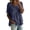 Navy, variant on Women's Casual Round Neck Short Sleeve Pleated Top, Loose Fit Solid Color Blouse for Summer, Comfortable Everyday Wear
