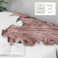 thumbnail image 3 of Great Bay Home Velvet Plush Sherpa Fleece Reversible Blanket, King/CalKing, Rose Pink, 3 of 5