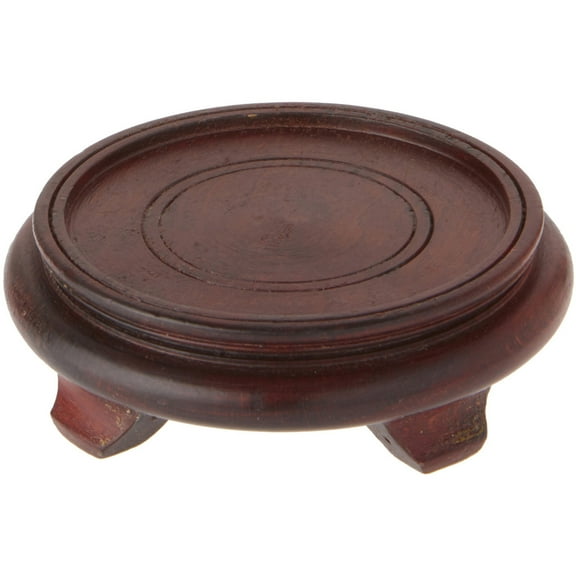 Bard's Dark Wood Decorative Base, 1.625" H x 5.125" W x 5.125" D (4" Display Diameter)