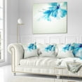thumbnail image 3 of Designart Tender Blue Abstract Flowers - Floral Throw Pillow - 18x18, 3 of 5