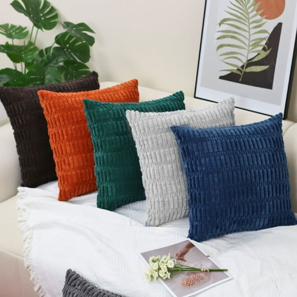 Funda de almohada decorativa de pana boho | Estuche de cojín suave 15.7x15.7in | Cremallera oculta | Decoración moderna y elegante para el hogar para sofá, sofá, cama | 1 paquete | Múltiples colores
