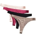 thumbnail image 1 of Strings pour Femmes Taille Basse 4 Paires String Doux Respirant sous-Vêtements, 1 of 10