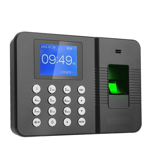 Time Clock,Attendance Machine Work Punch Card Machine Fingerprint Recognition Sign-in Machine