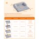thumbnail image 5 of Cama para Perros, Funda Protectora para Sofá, 80 x 75 x 16 cm, Tela de Felpa, M, para Perros Pequeños y Medianos,Gris Ombré, 5 of 5
