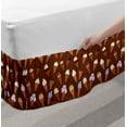 thumbnail image 2 of Ice Cream Bed Skirt, Funny Pattern with Delicious Summer Desserts Scoops on Waffle Cones, Elastic Bedskirt Dust Ruffle Wrap Around for Bedding Decor, 4 Sizes, Redbrown and Multicolor, by Ambesonne, 2 of 2