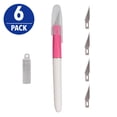 thumbnail image 4 of (2 pack) Hello Hobby Soft Grip Craft Knife, 6 Pieces, Pink, 4 of 17