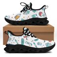 thumbnail image 1 of Yikeluo - Zapatillas deportivas de malla con cordones para mujer, diseño de herramientas médicas, plataforma, ligeras y cómodas, 1 of 6