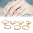thumbnail image 3 of fastboy Knuckle Ring Set 7 Pieces Vintage Stackable Rings Bohemian Finger Rings for Women, 3 of 8